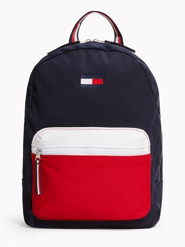 Lány Tommy Hilfiger Colorblock Backpack Táska Kék | HU 2021OKI